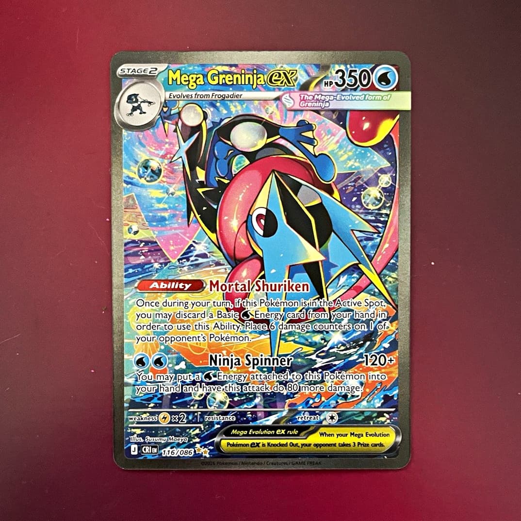 Pokémon MEGA GRENINJA EX Full Art SIR Chaos Rising 116/086