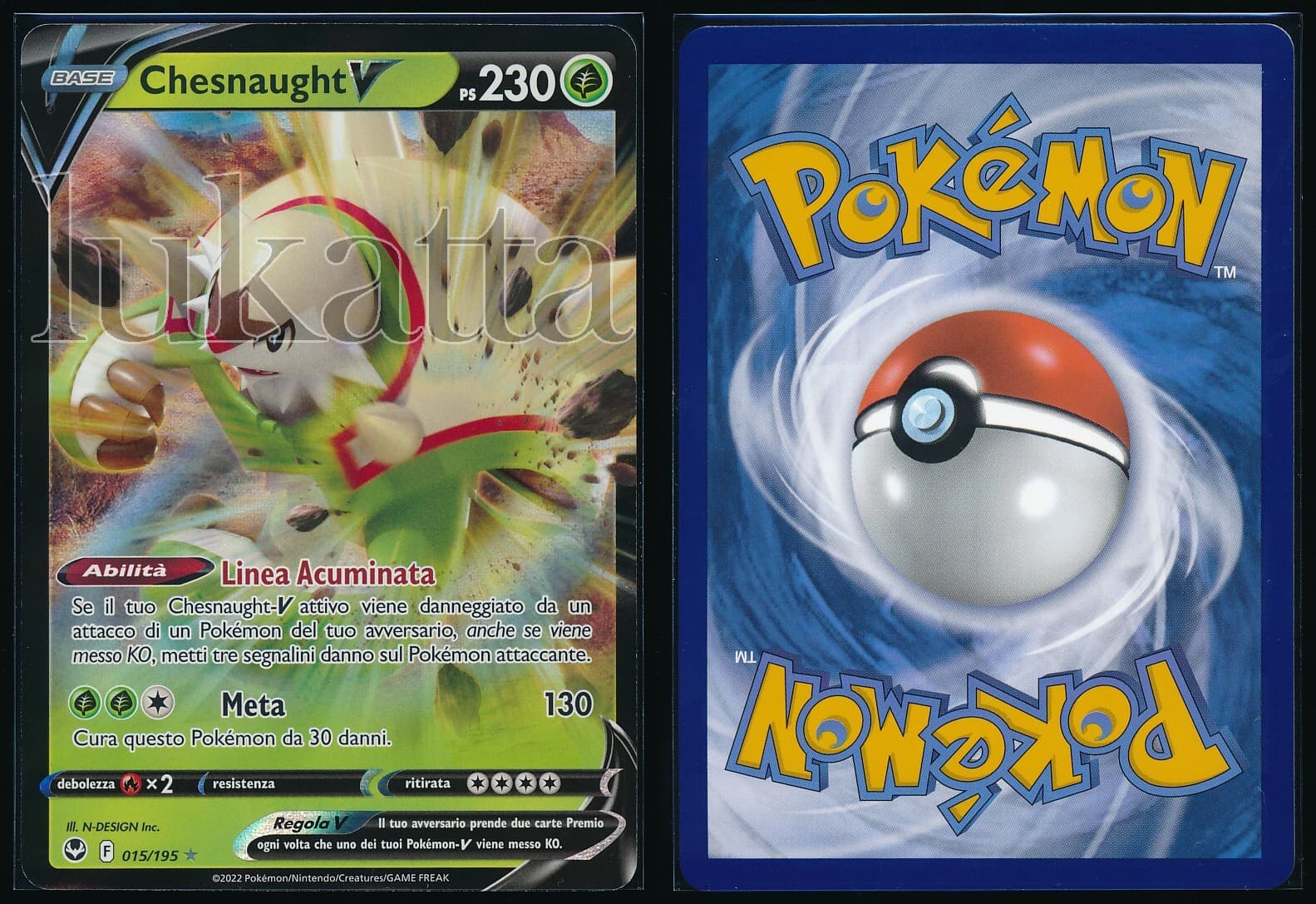 Carta Pokémon Chesnaught V - Tempesta argentata 015/195 15