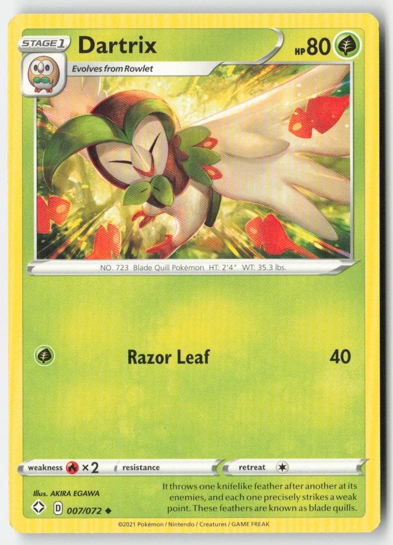 Dartrix 7/72 Uncommon MP Regular - Shining Fates