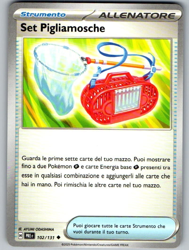 Set Pigliamosche 102/131 Evoluzioni Prismatiche Carta Pokémon ITA NM