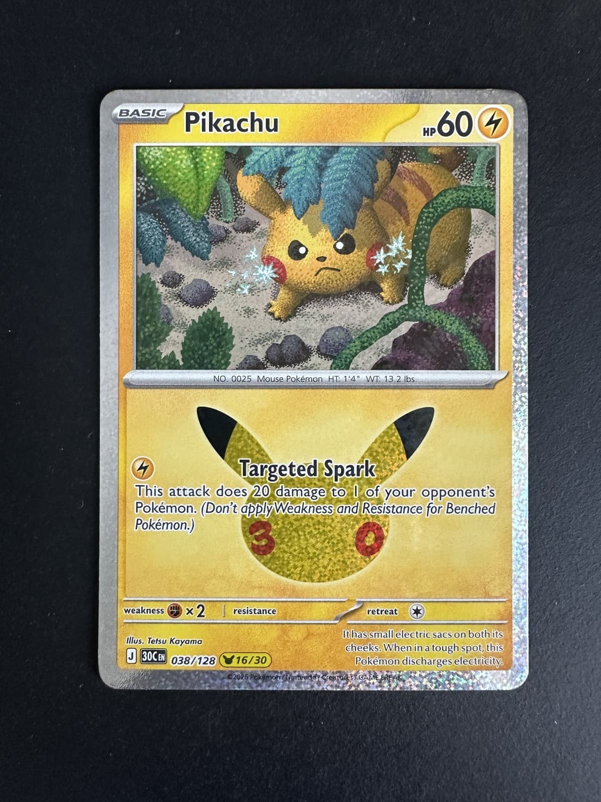 Pikachu 30th Celebration #38/128 Holo Pokemon TCG English