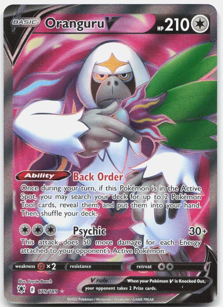 Oranguru V 179/189 Ultra Rare Astral Radiance Pokemon Holo Near Mint
