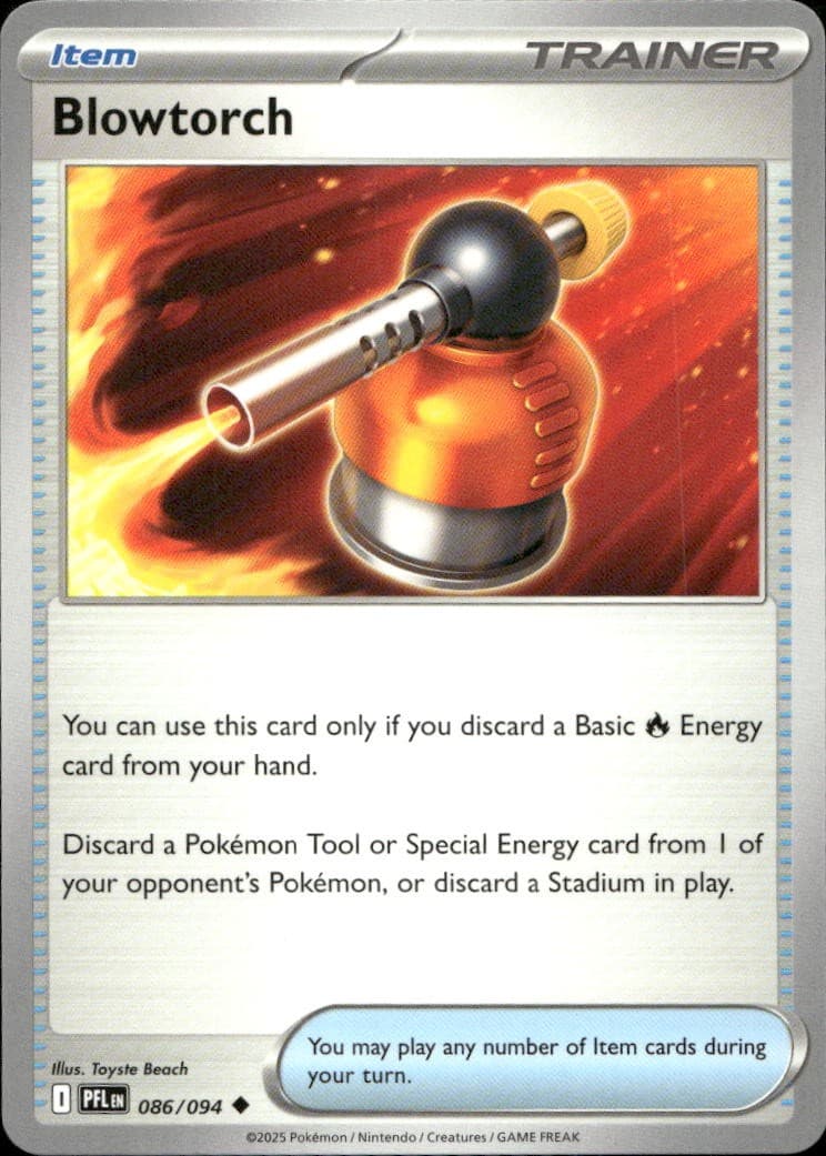 Blowtorch 086/094 ME02 Phantasmal Flames U NM English Pokémon