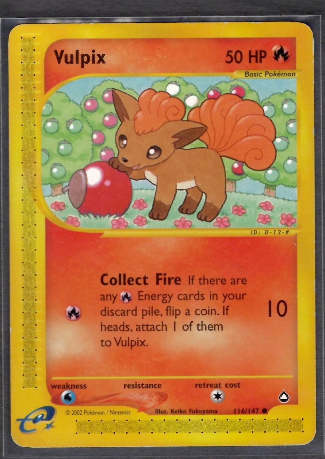 Pokemon Vulpix 116/147 Aquapolis Common WOTC 2003