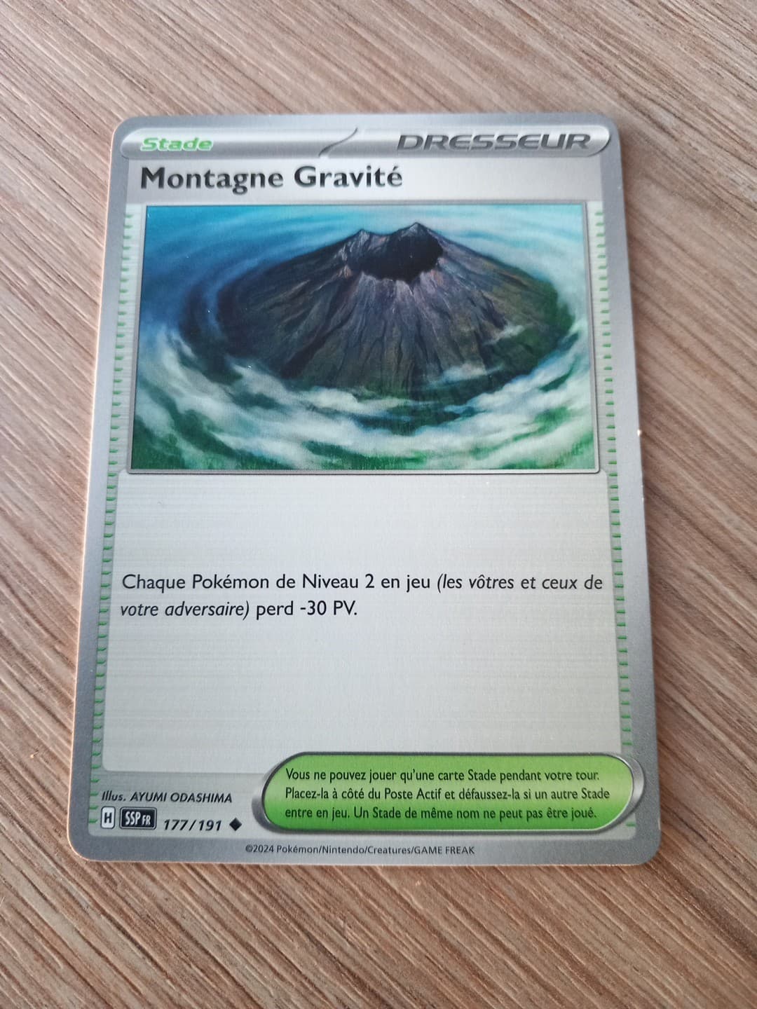 Carte Pokémon Montagne Gravité 177/191 EV8 SSP Etincelles Déferlantes FR NEUF