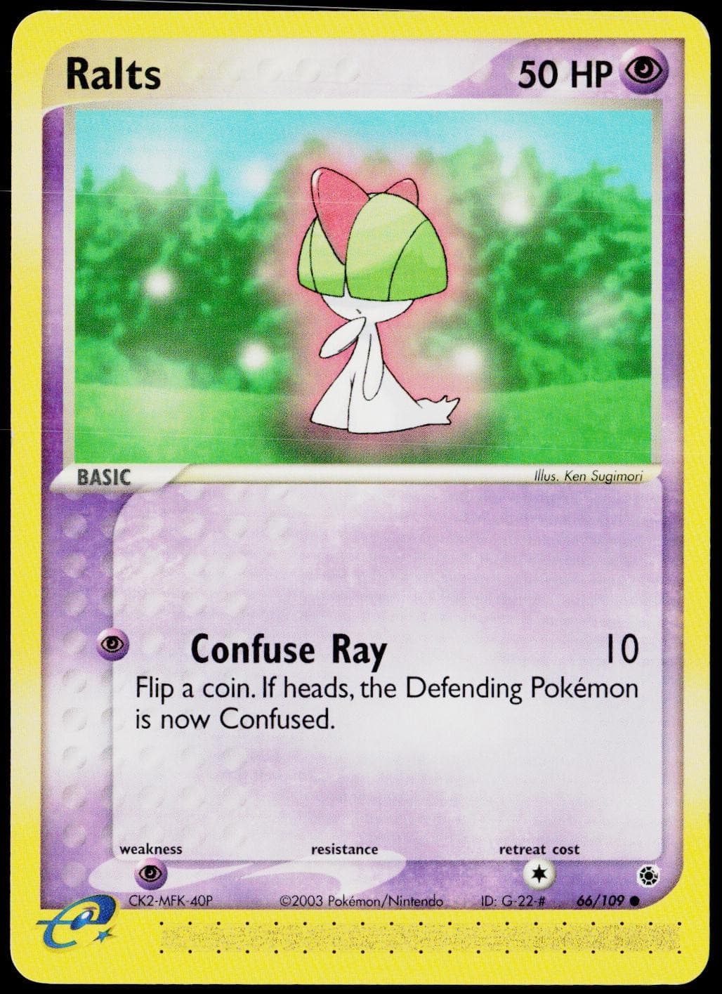 Ralts 66/109 Common Ruby & Sapphire Pokemon Lightly Played