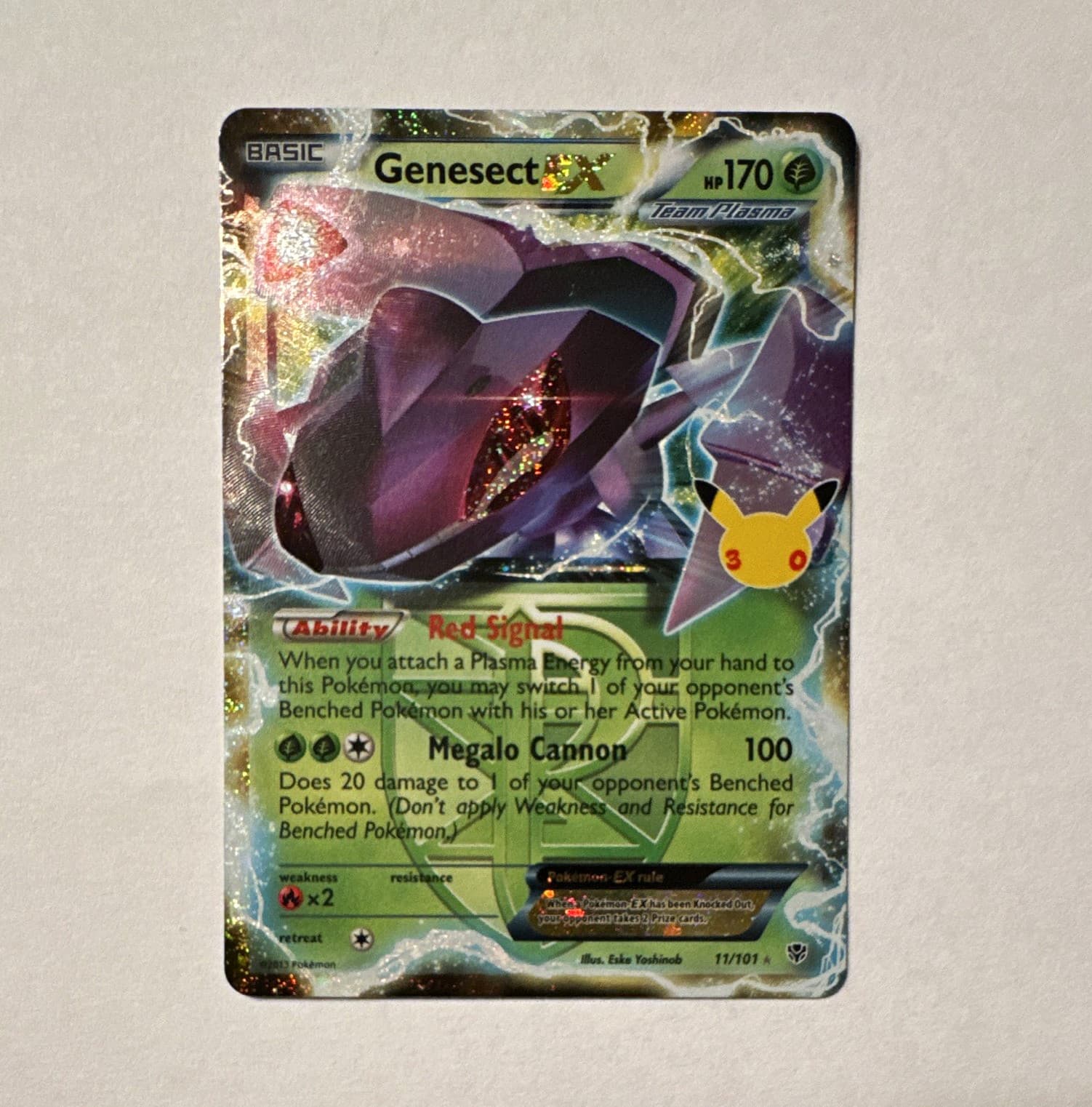 Genesect EX 30th celebration classic collection 11/10 one Holofoil