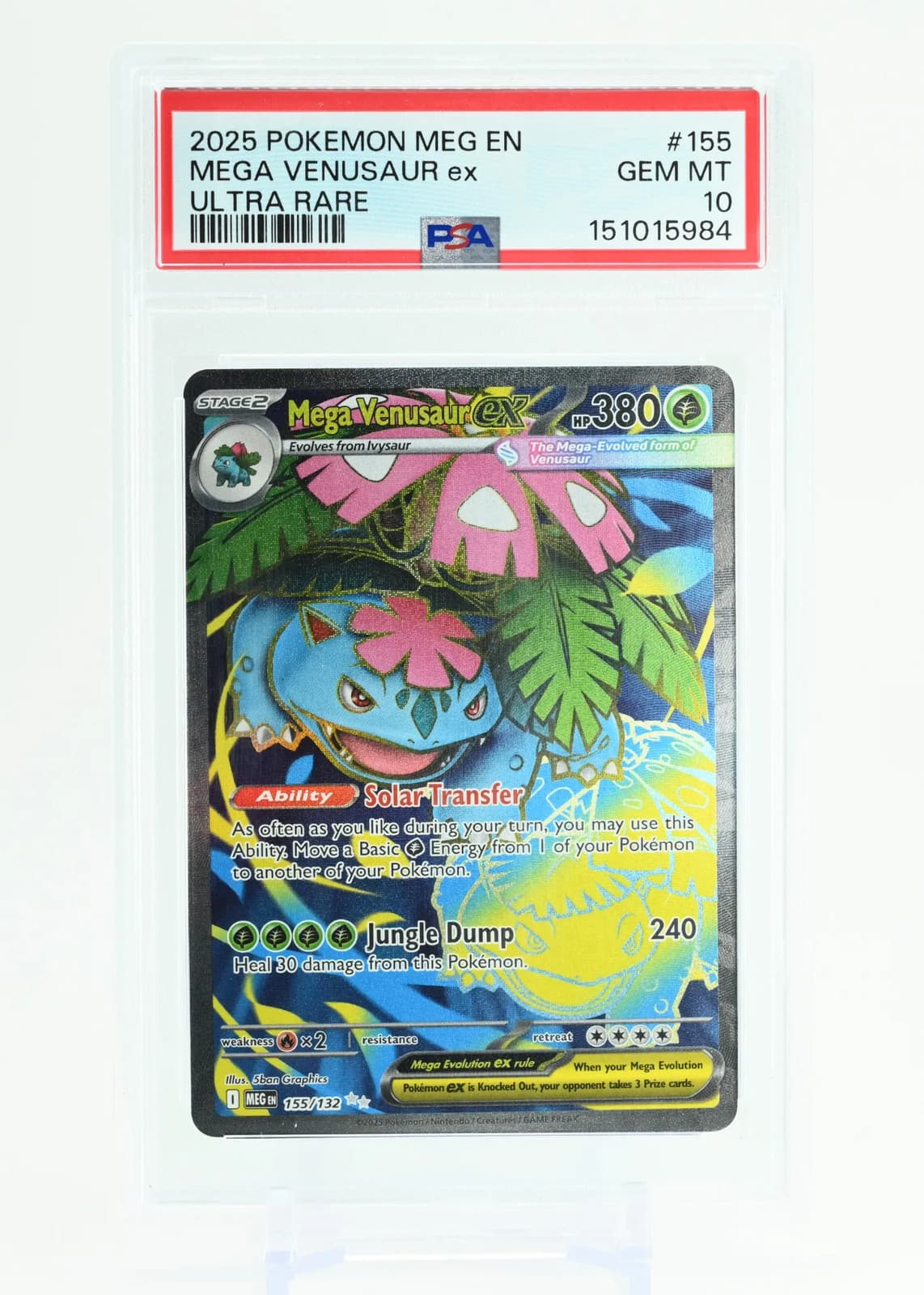 Pokemon Mega Venusaur ex 155/132 Mega Evolution Ultra Rare PSA 10