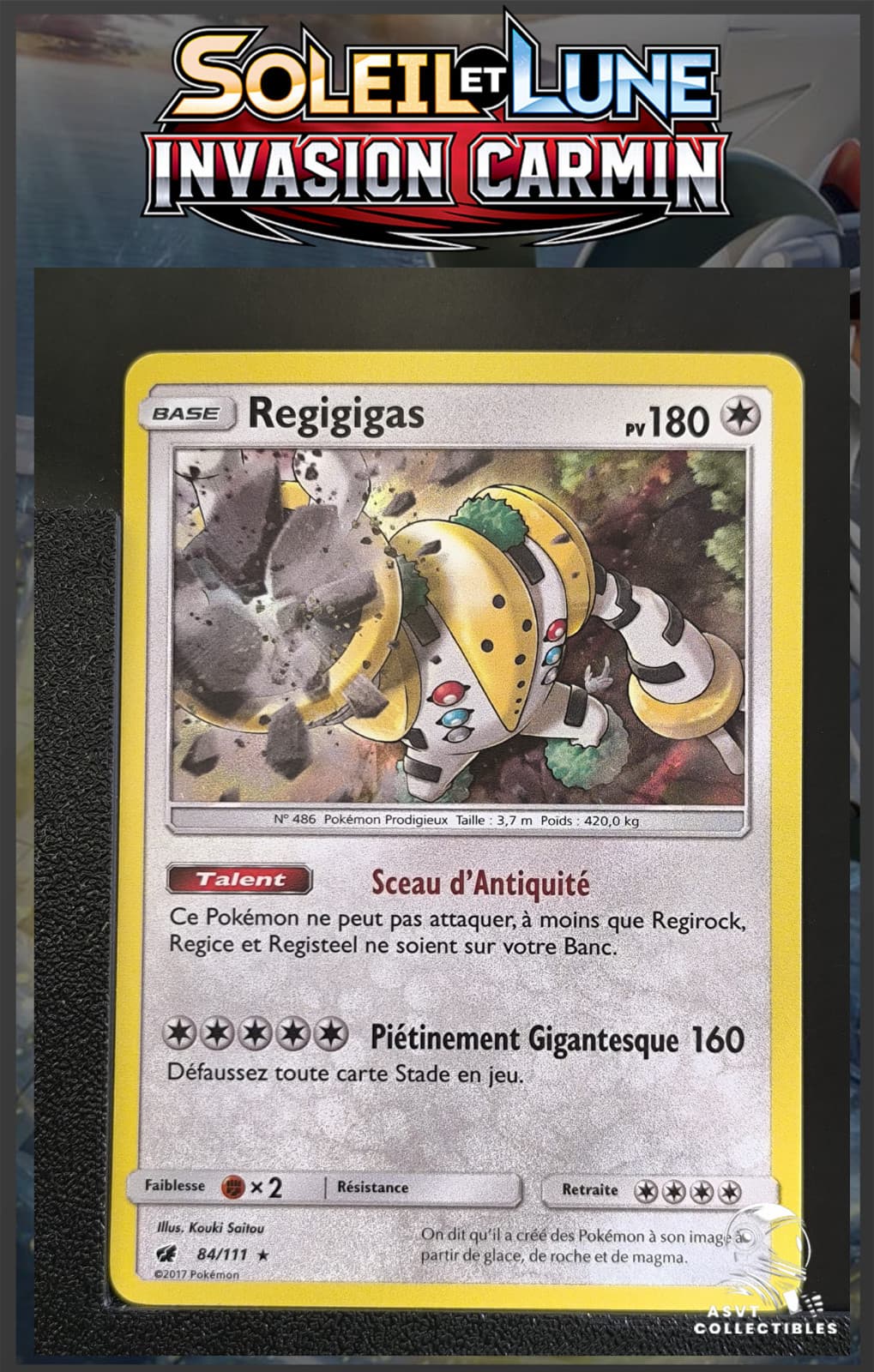 Carte Pokémon Regigigas 84/111 Holo SL4 Invasion Carmin FR