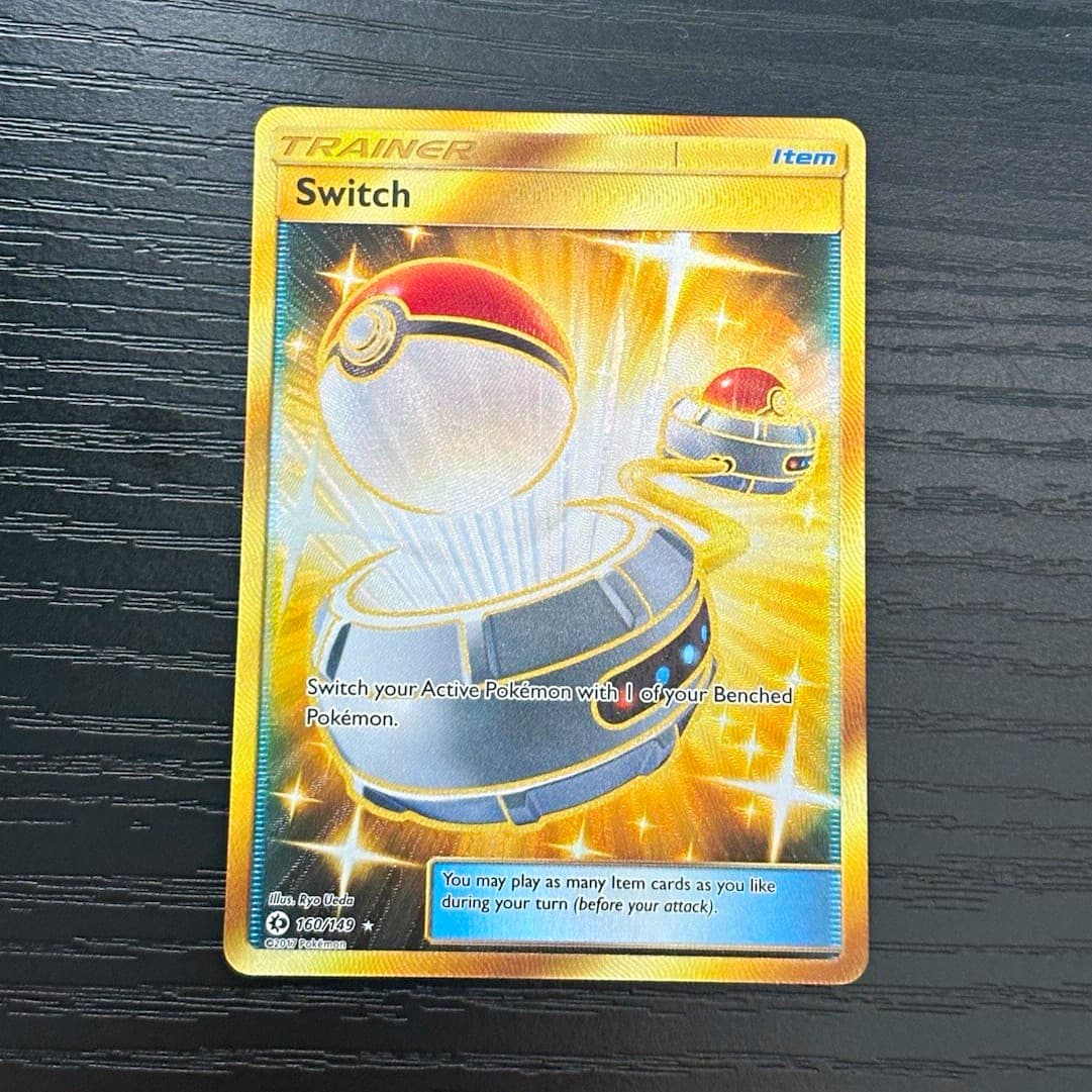 Pokemon TCG: Switch 160/149 Sun & Moon Secret Rare Holo Full Art English 2017