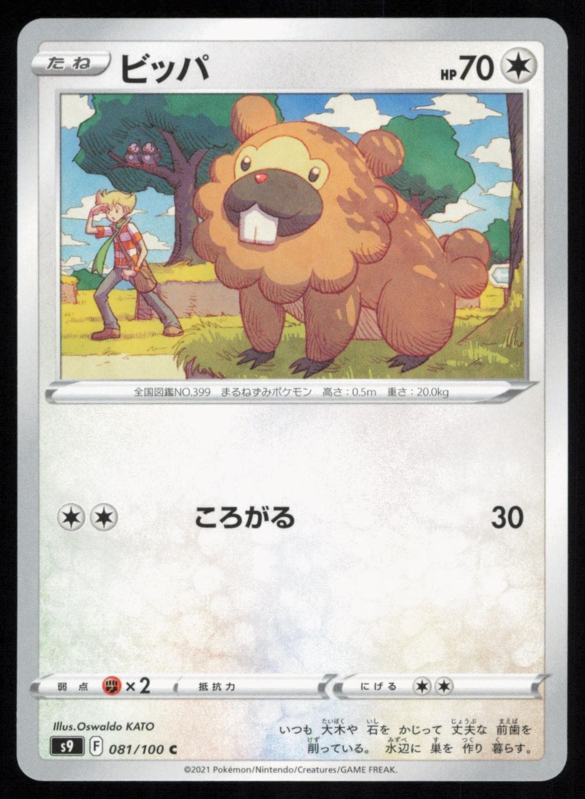 Bidoof 081/100 Common Japanese Pokemon Star Birth s9 NM