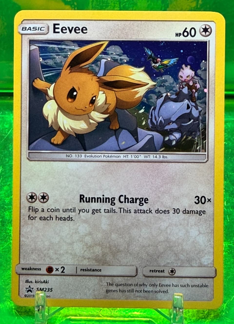 2019 SM235 PROMO Eevee Pokemon TCG Black Star HOLO Sun & Moon