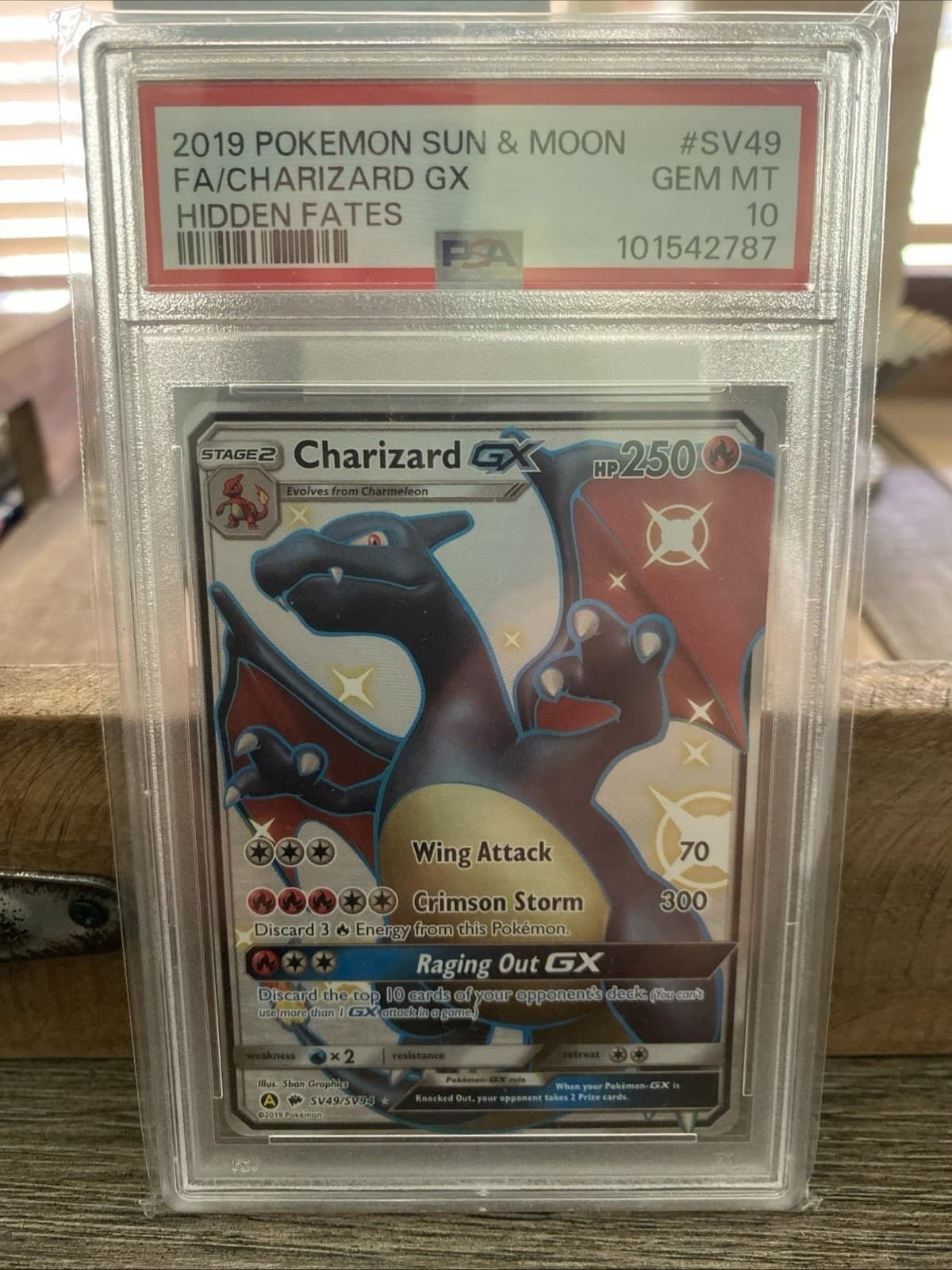 2019 Pokemon Hidden Fates Shiny Vault Charizard GX SV49/SV94 PSA 10 Holo