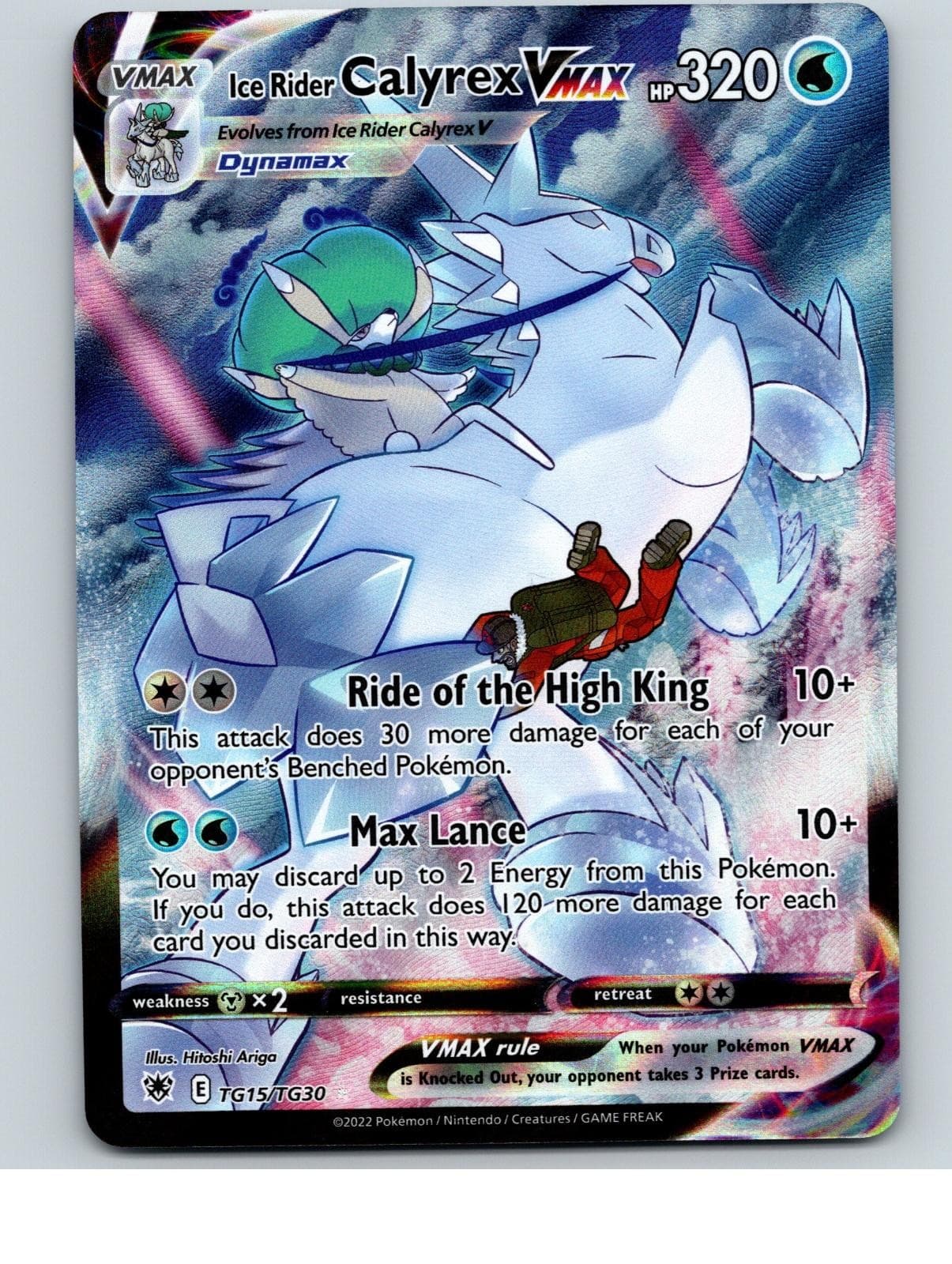Ice Rider Calyrex VMAX TG15/TG30 Holo Astral Radiance Trainer Gallery Pokemon NM
