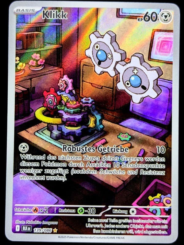 Klikk 139/086 BLK Schwarze Blitze Art Rare Pokémon Karte Deutsch NM