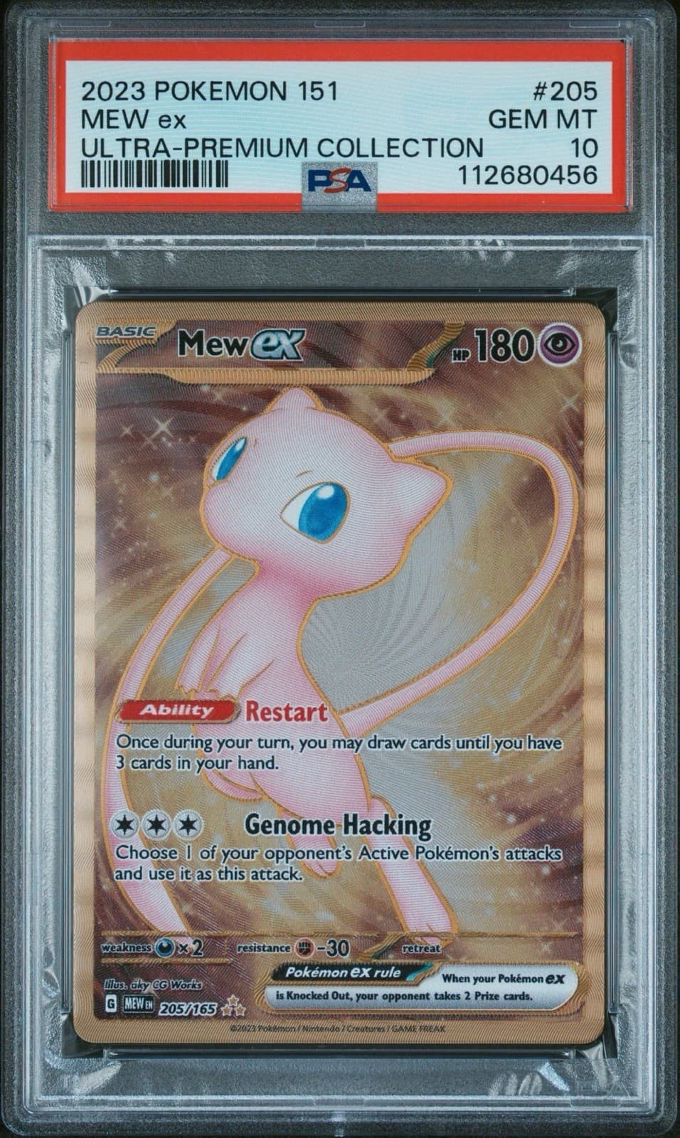 Pokemon TCG SV 151 Mew ex 205/165 Double Rare Regular ENG 2023 PSA 10