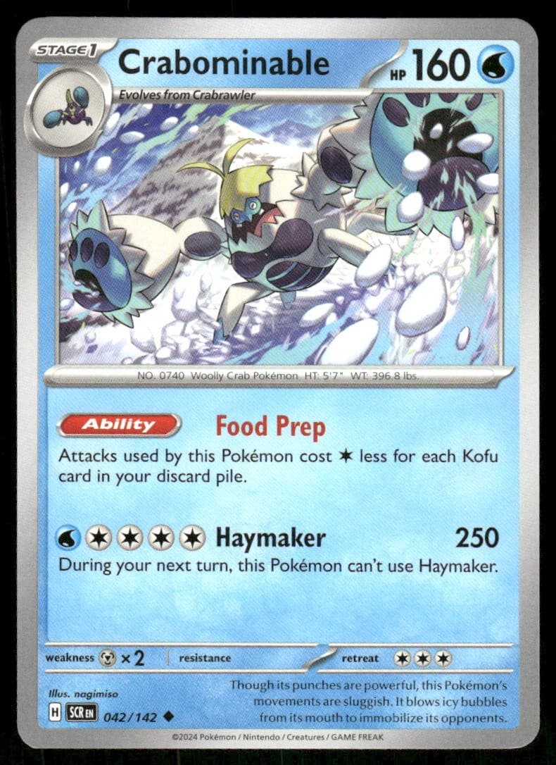 Crabominable 42/142 - Stellar Crown - Uncommon NM