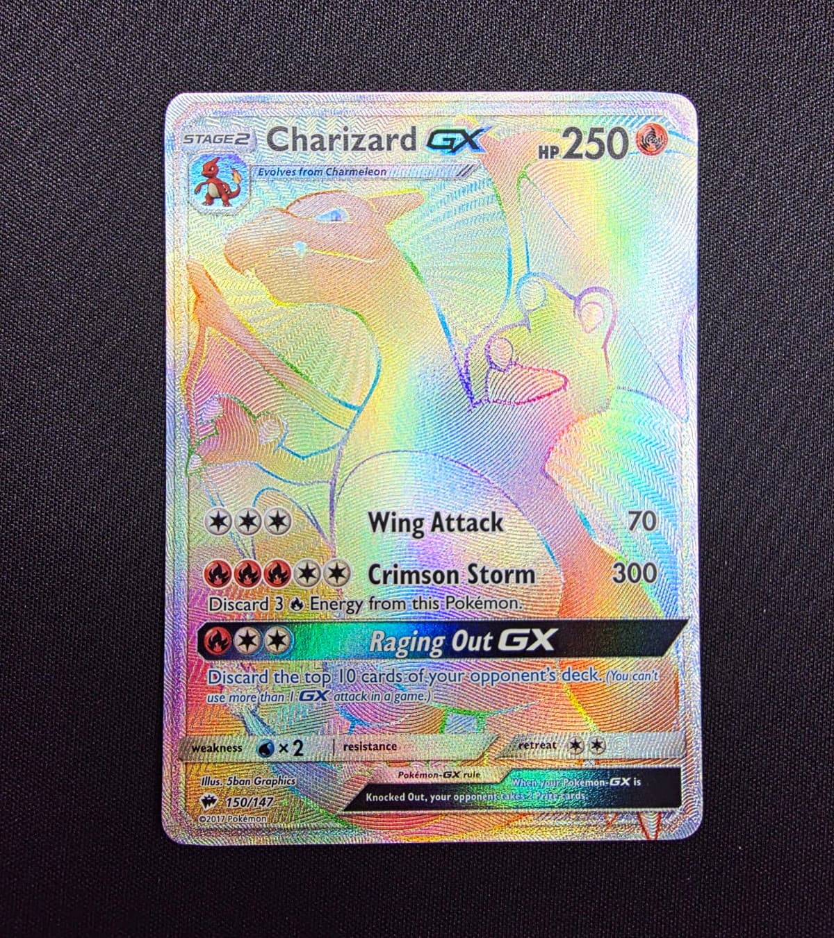 Charizard GX 150/147 Burning Shadows Secret Rare Full Art