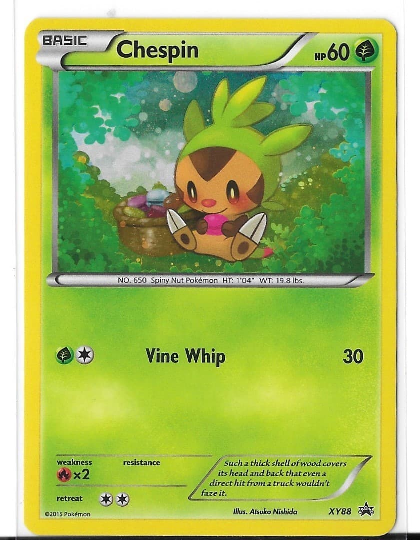 2015 Pokemon Black Star Promo Chespin Holo XY88