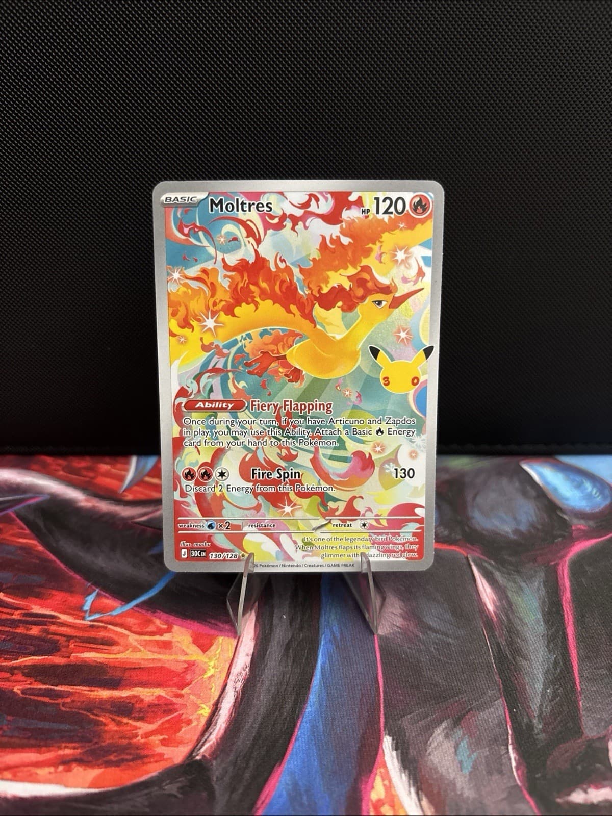Pokemon Moltres 130/128 30th Celebration NM English Fast Shipping