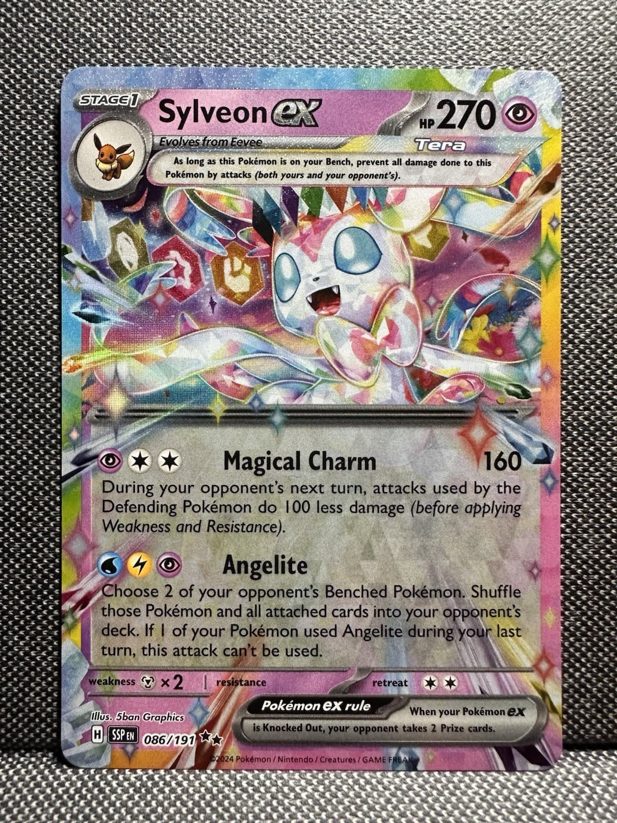 Sylveon ex 86/191 Surging Sparks Double Rare Pokemon TCG | NM
