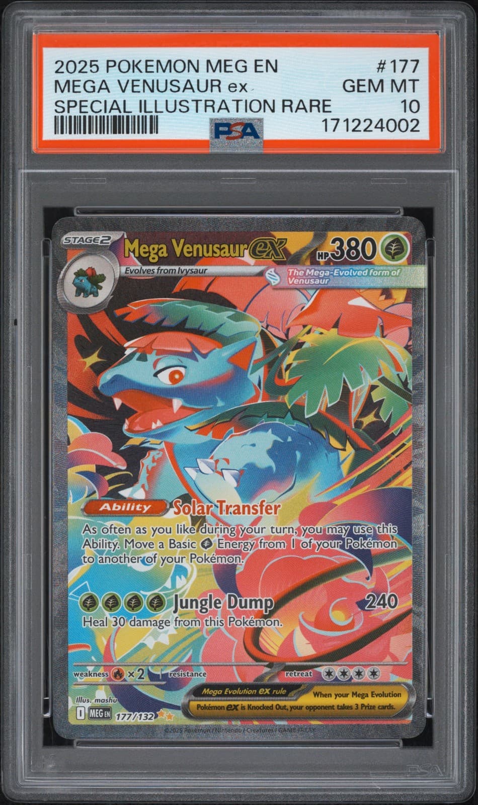 2025 POKEMON MEG EN-MEGA EVOLUTION #177 MEGA VENUSAUR EX PSA 10