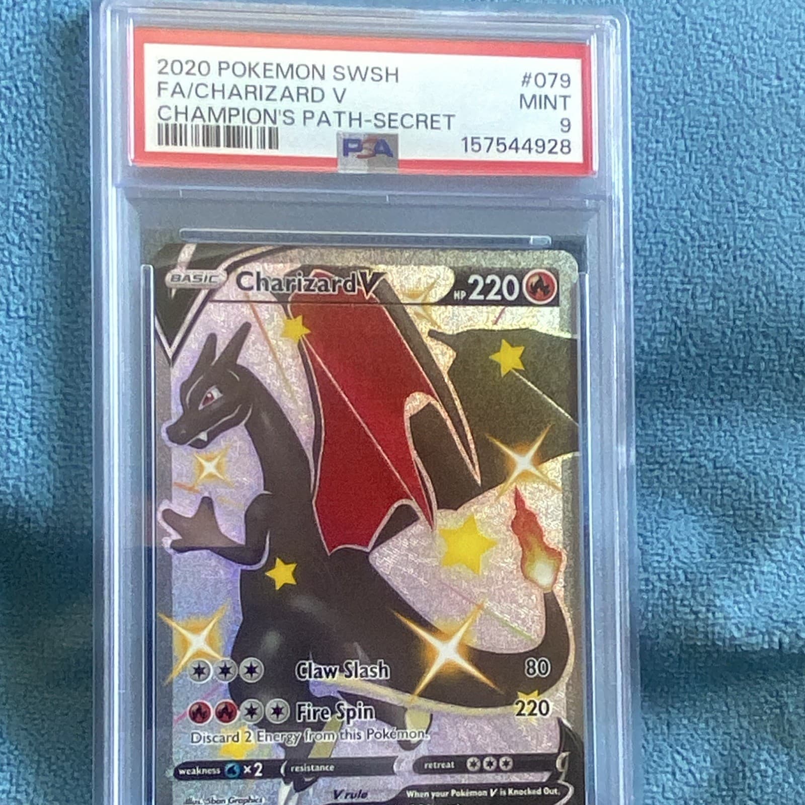 The Pokémon Company Charizard V Champions Path EN 79/73 Secret Rare Holo PSA 9