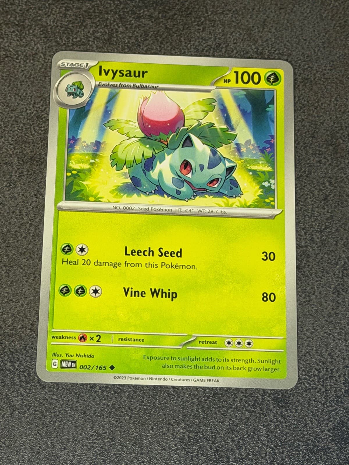 Ivysaur 002/165 Uncommon 151 Pokemon Near Mint