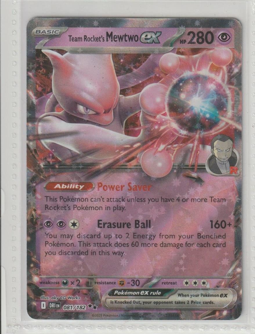 Team Rocket's Mewtwo Ex #81 Pokemon Destined Rivals