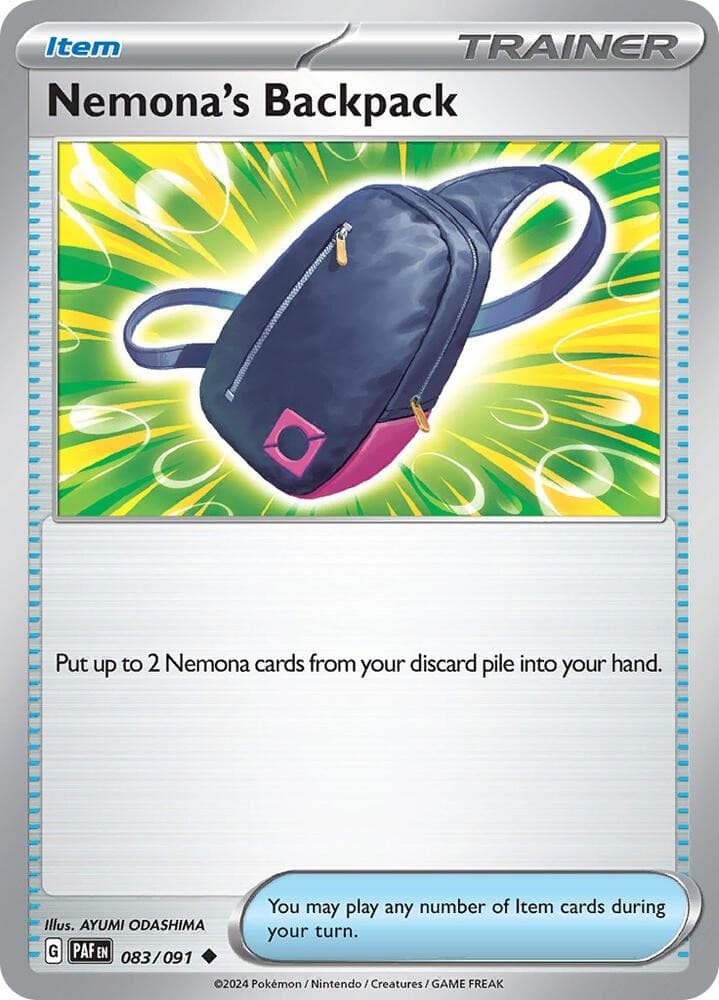 TCG - Nemona's Backpack 083/091 Uncommon SV: Paldean Fates