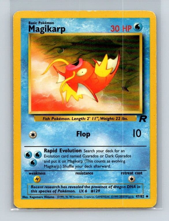 Magikarp 47/82 Uncommon Team Rocket Pokemon Heavily Played