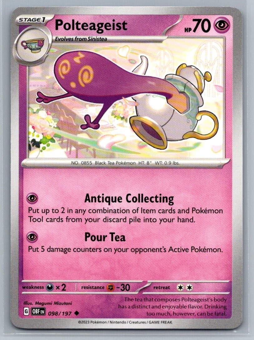 Polteageist 98/197 Obsidian Flames Uncommon Pokémon TCG 2023
