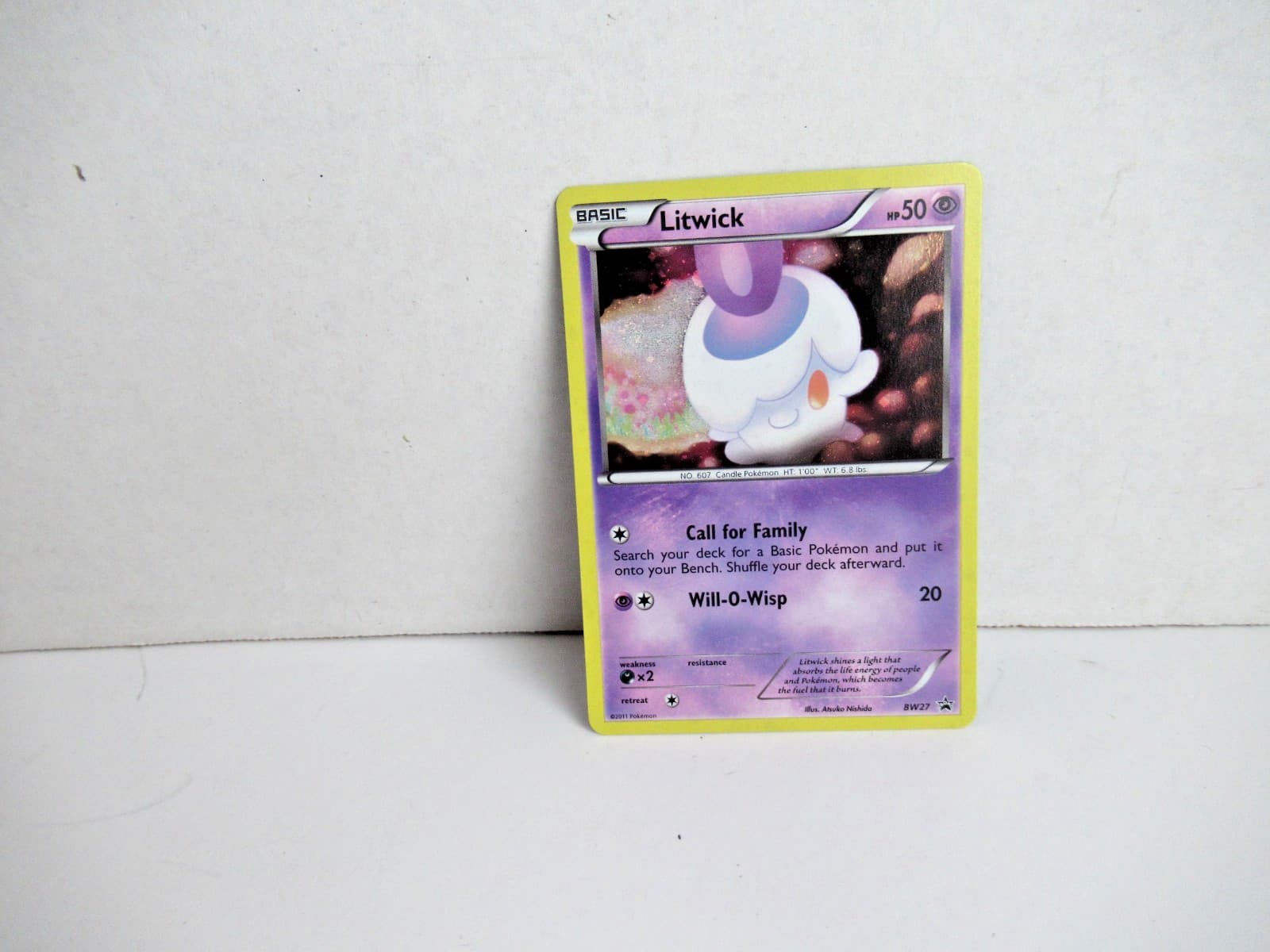 Pokemon Litwick BW27 Black & White Holo RC358