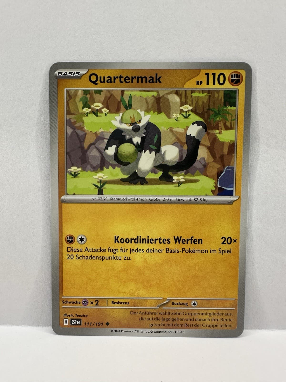 Pokémon Karte 2024 TCG Quartermak 111/191 Stürmische Funken Deutsch