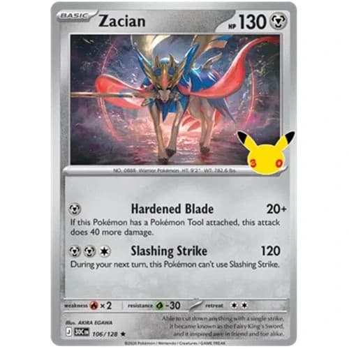 Zacian 106/128 30th Celebration Holo