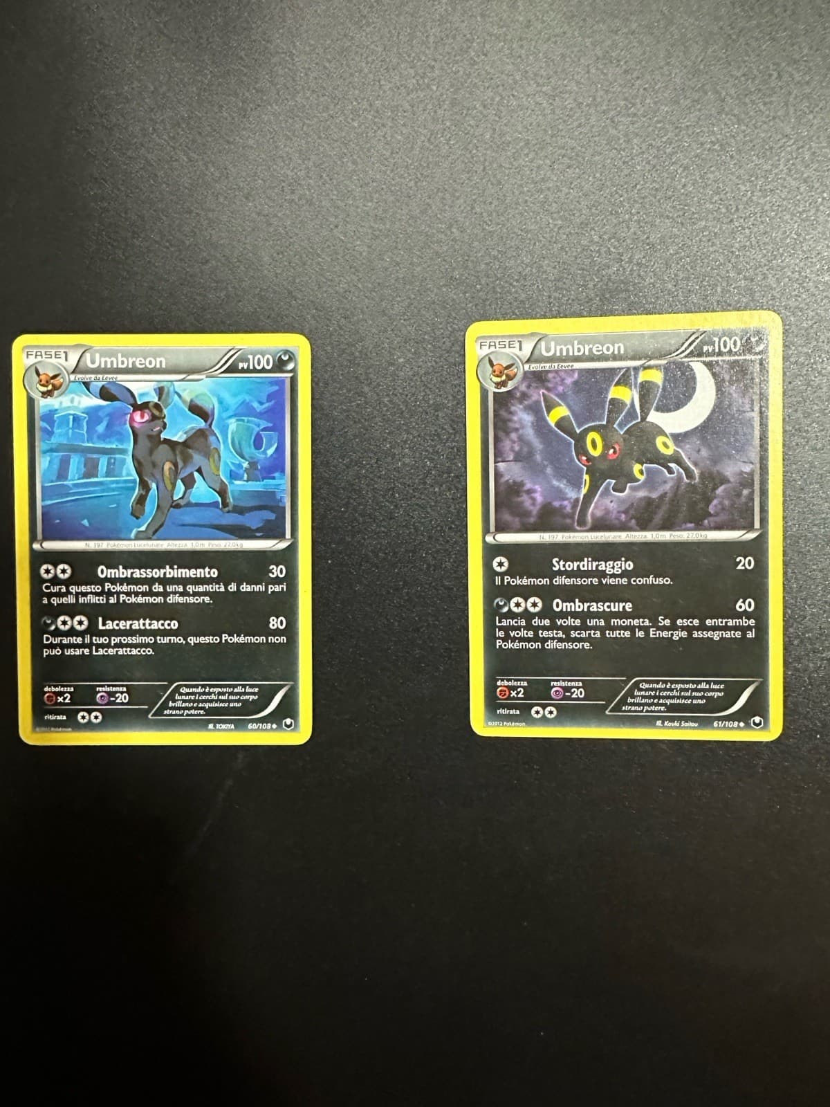 Pokemon TCG Umbreon 60/108, 61/108 Esploratori Delle Tenebre ⭐️in BuoCondizioni