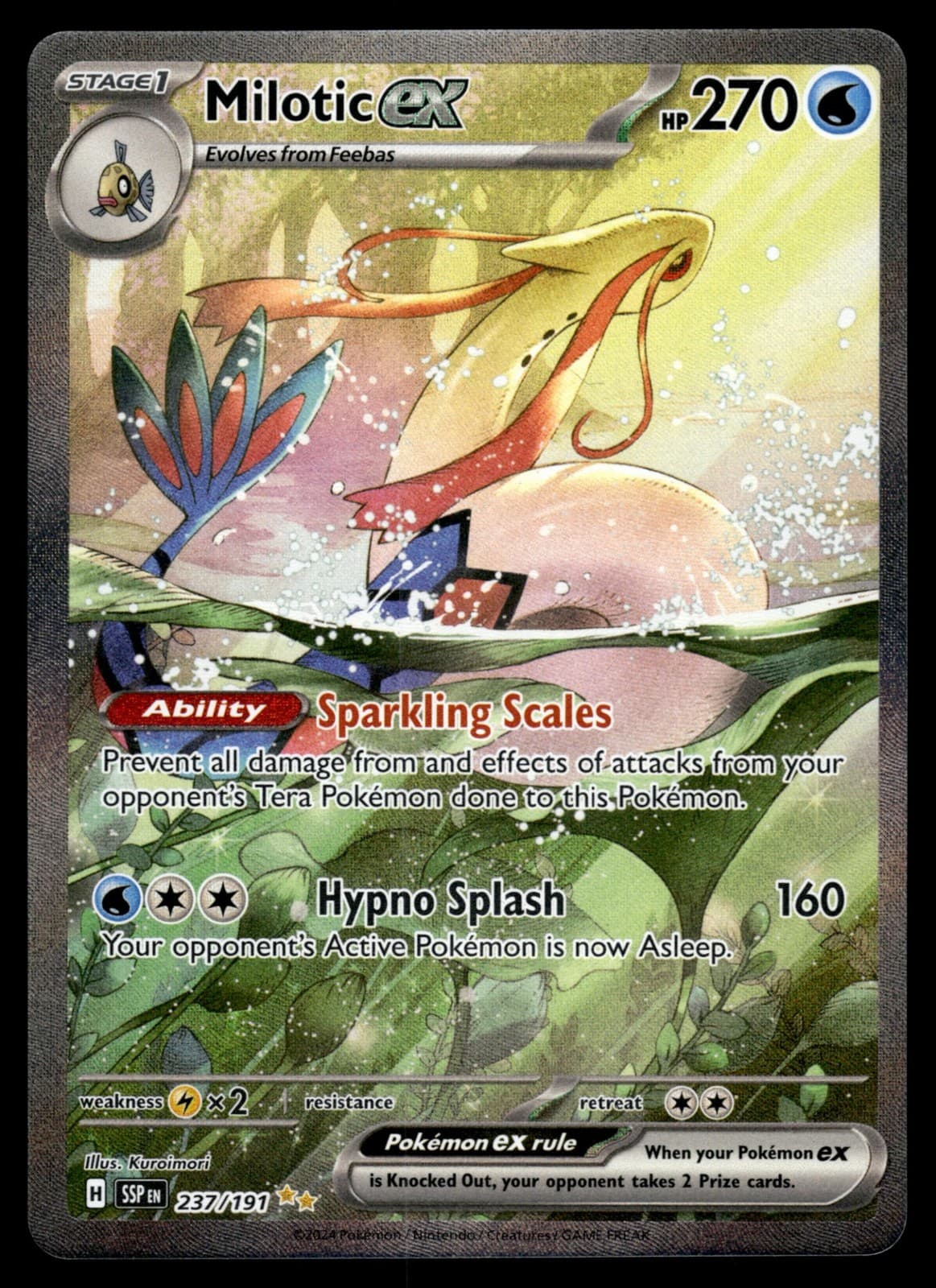 Milotic ex Holofoil 237/191 Surging Sparks NM