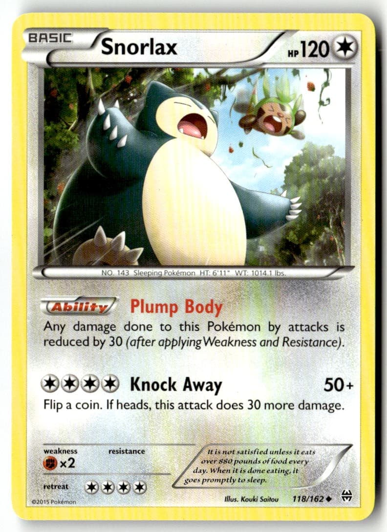 Snorlax 118/162 - XY - BREAKthrough - PTCG - LP