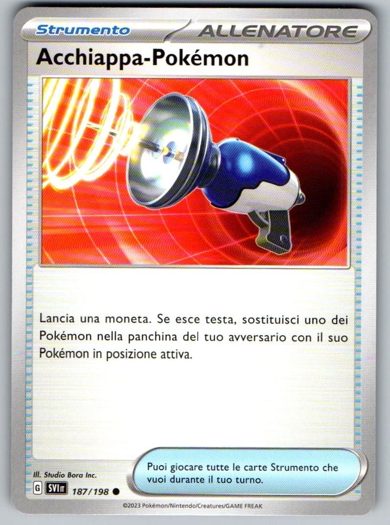 Acchiappa-Pokémon 187/198 Scarlatto e Violetto Carta Pokémon ITA NM