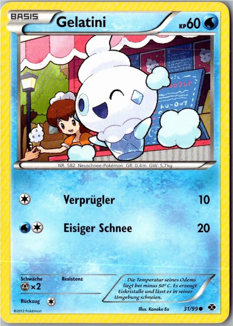 Pokemon Gelatini 31/99 Kommende Schicksale Deutsch 2012 Karte