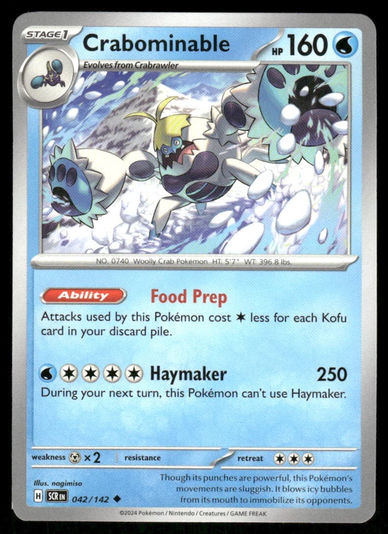 Crabominable 42/142 - Stellar Crown - Uncommon NM