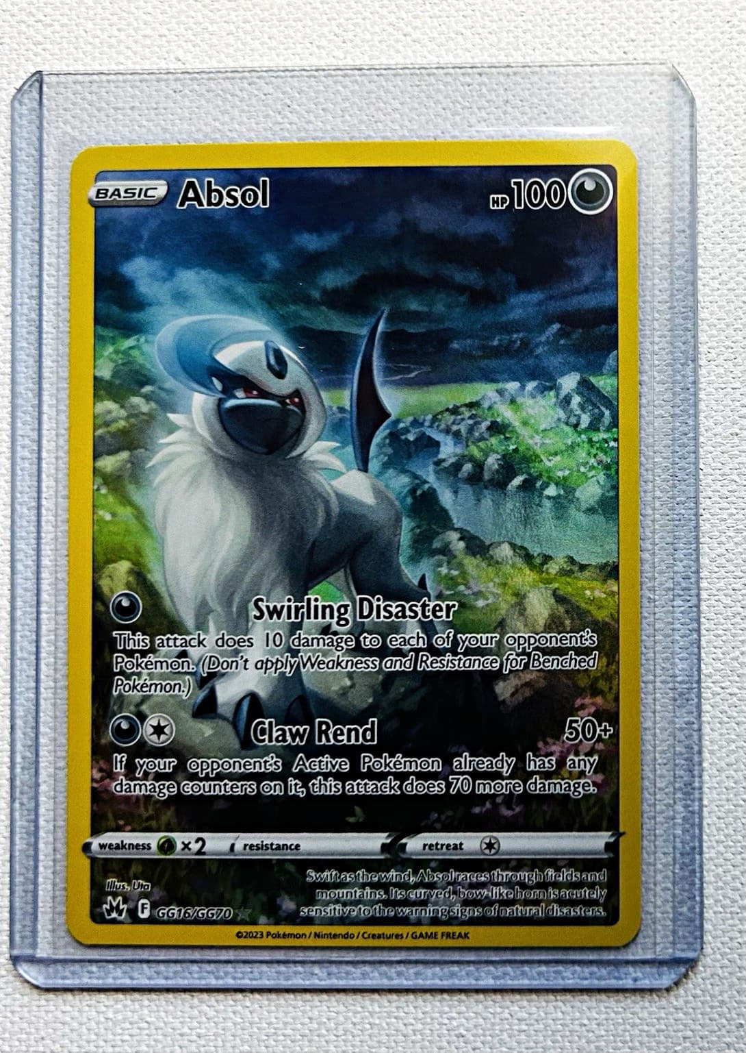 Absol GG16/GG70 Ultra Rare Full Art Holo Crown Zenith Galarian Gallery EN