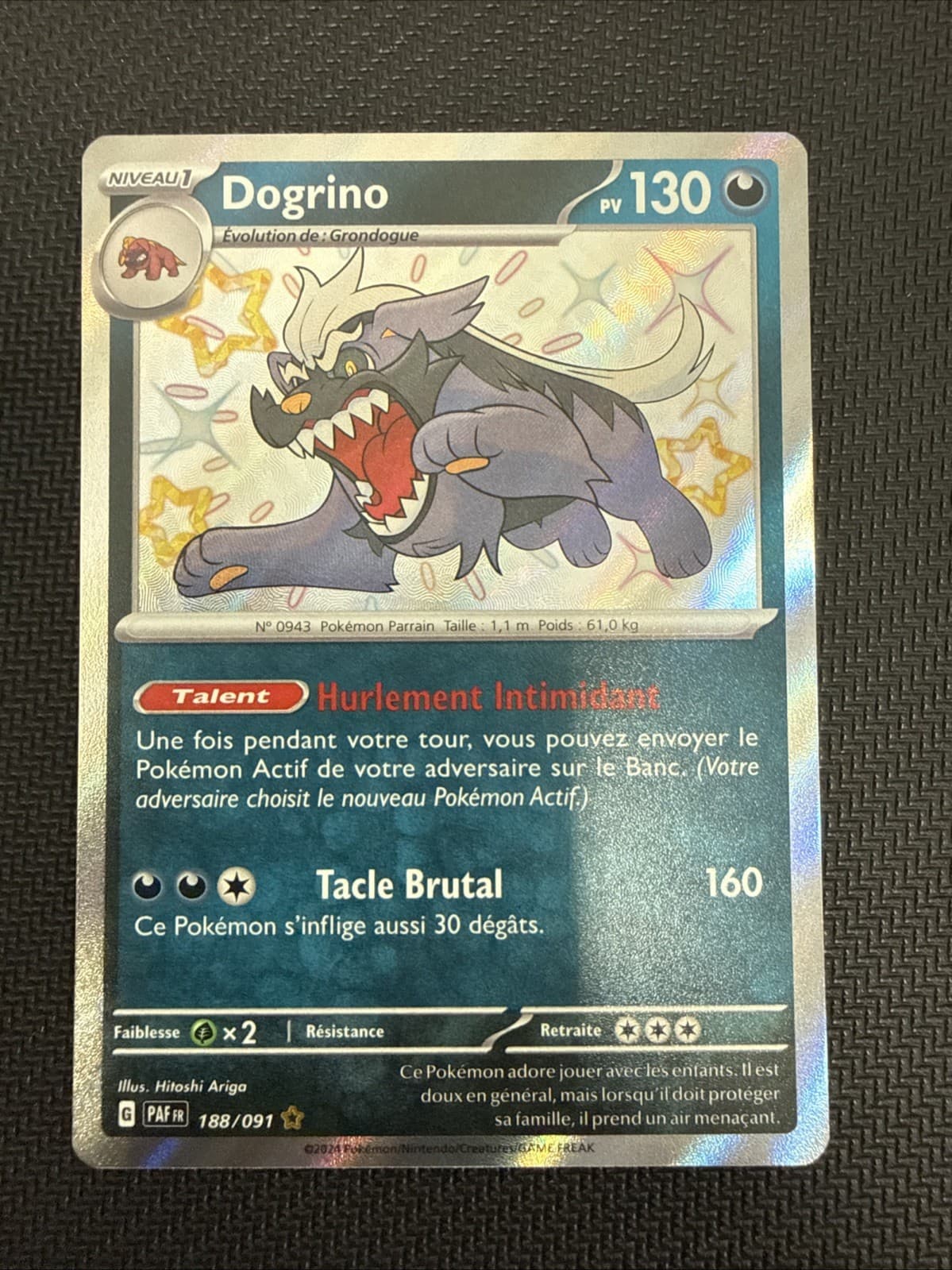 Carte Pokémon DOGRINO 188/091 EV4.5 Destinées de Paldea PAF FR
