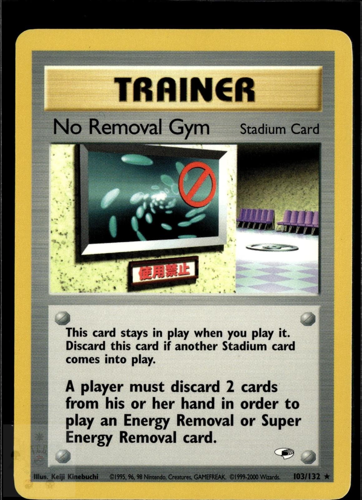 No Removal Gym 103/132 Rare Gym Heroes Pokemon Unlimited HP