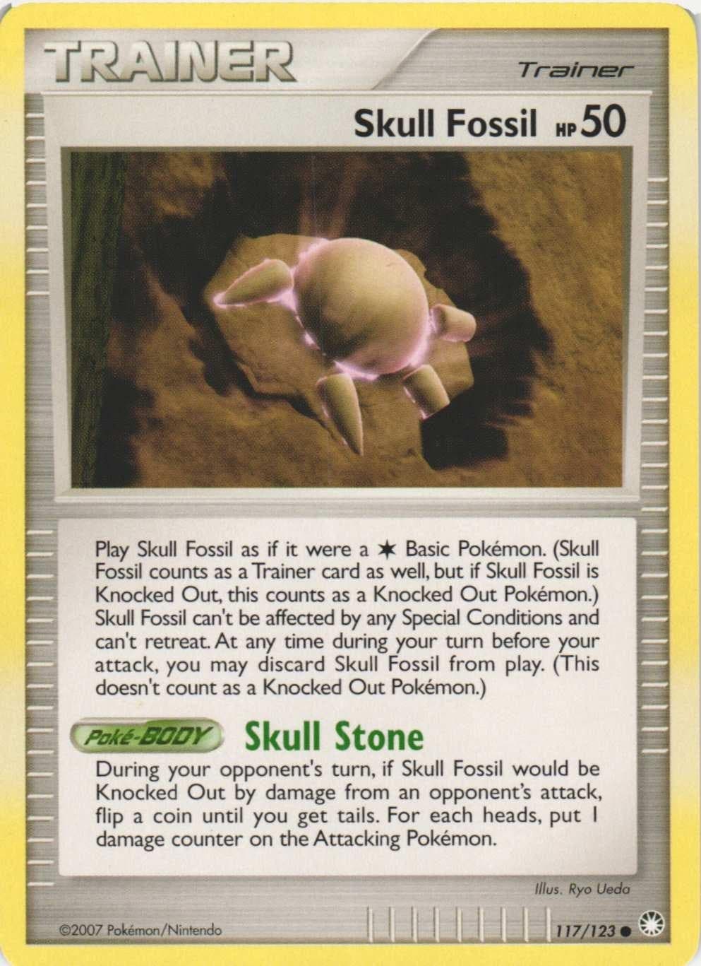 Skull Fossil 117/123 Common Mysterious Treasures Pokemon Near Mint