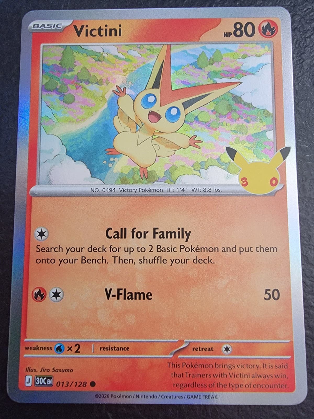 Pokemon TCG 30th Anniversary Celebration Victini 013/128 Foil