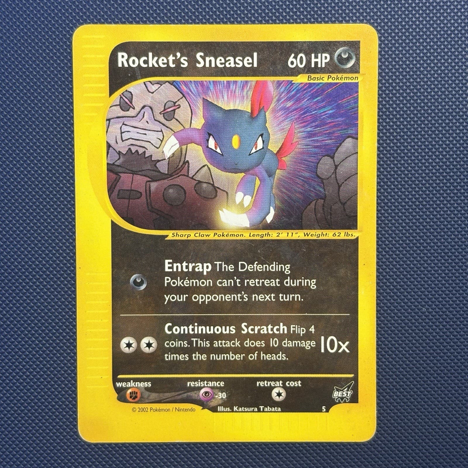 Pokemon Vintage Rocket's Sneasel 5/9 Wotc Best of Game Series Promo 2003