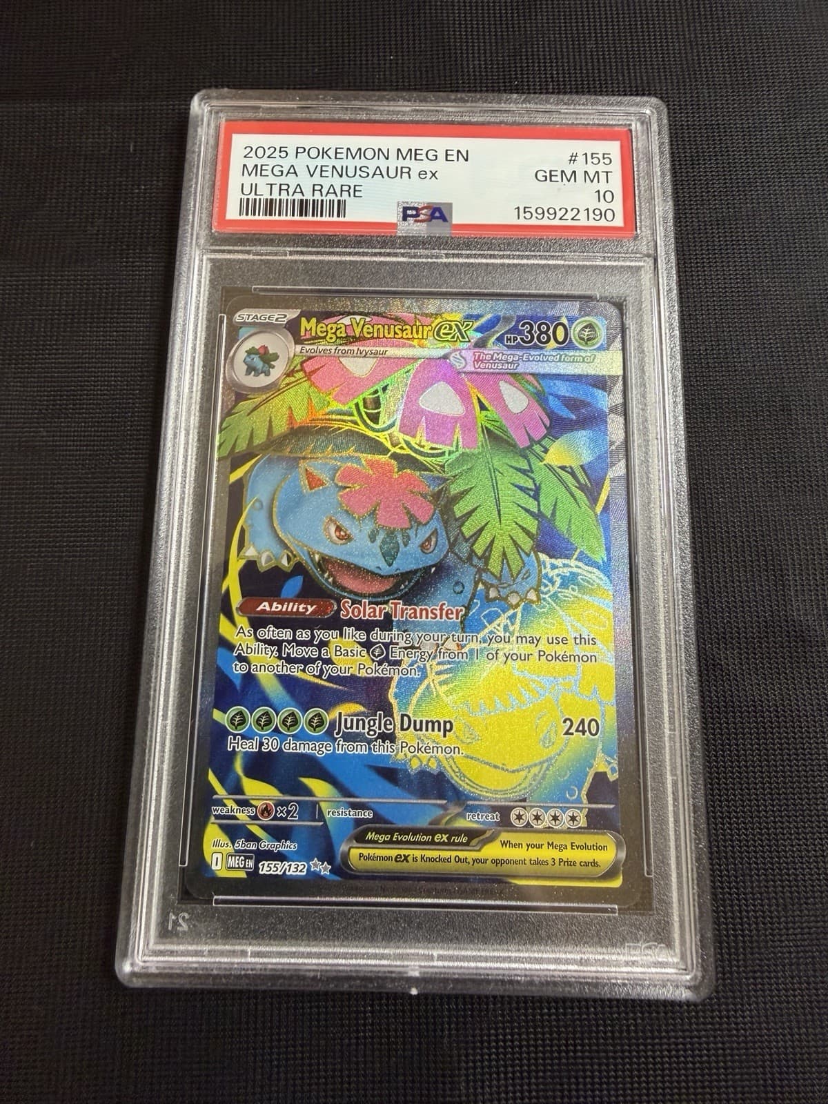 Mega Venusaur EX 155/132 ME01 Mega Evolution Holo Ultra Rare PSA 10