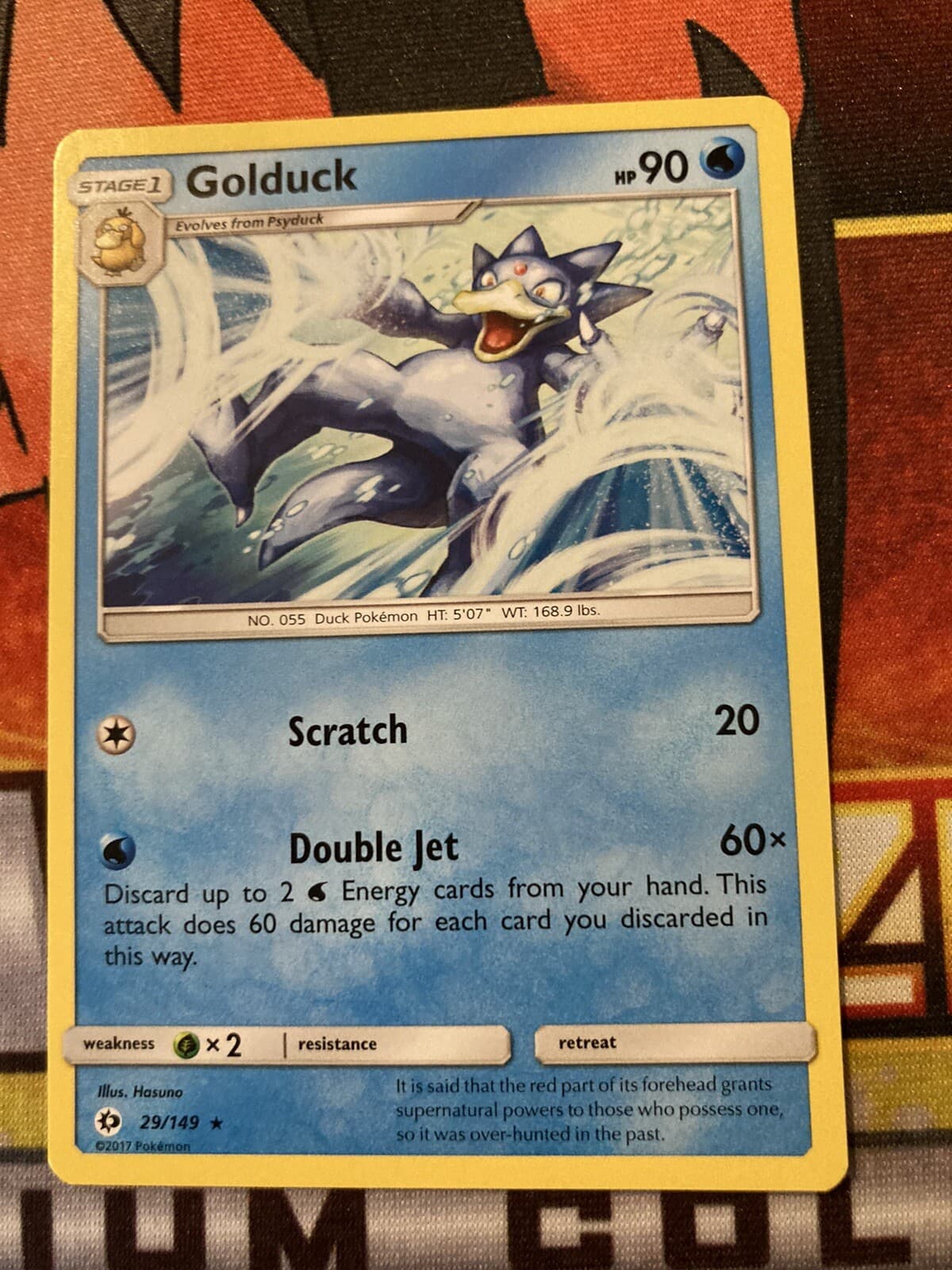 Golduck-Sun&Moon-Rare-Pokemon 29/149-NM