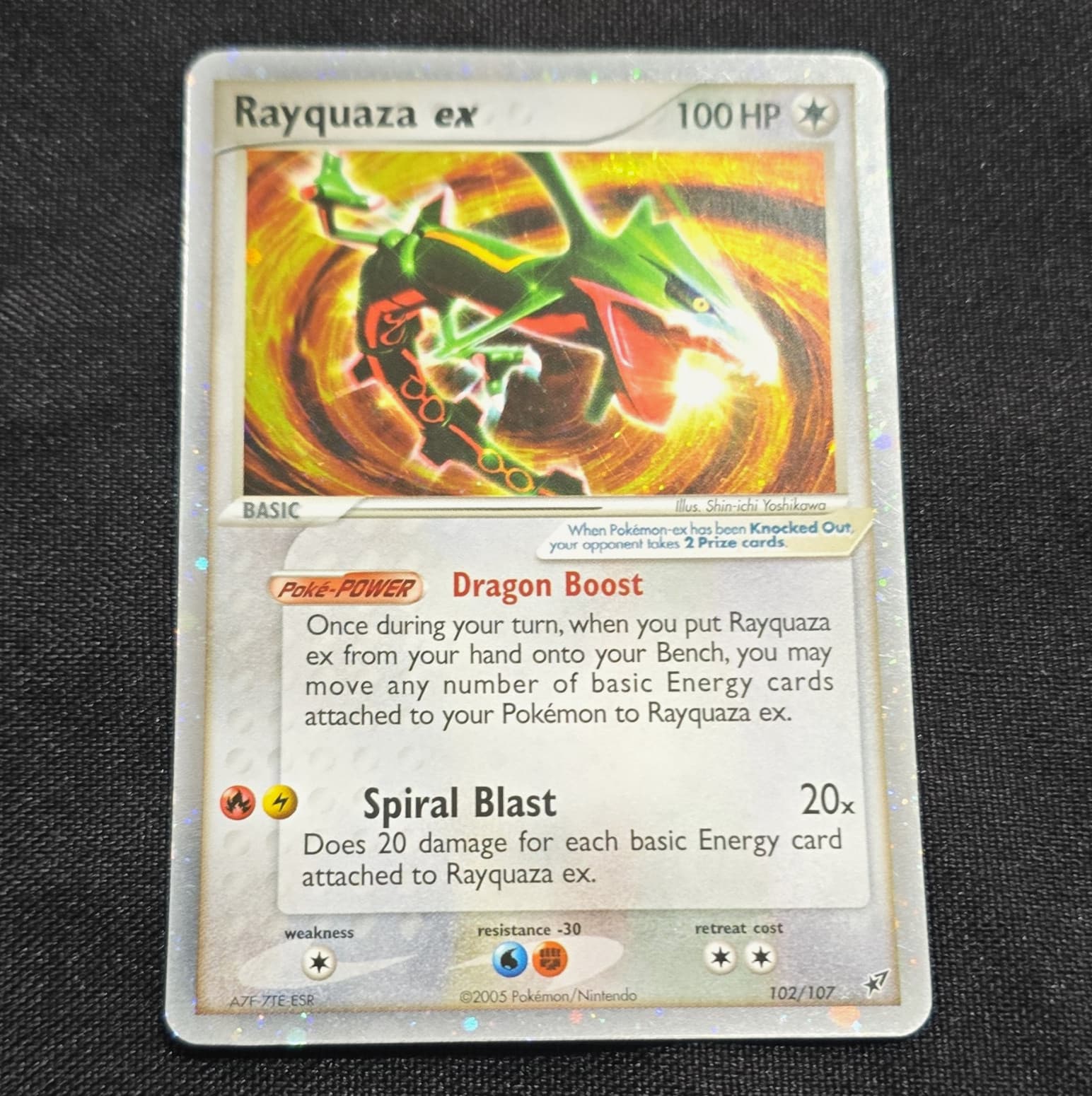 Pokemon Rayquaza ex 102/107 EX Deoxys Holo Ultra Rare 2005 English LP+ / NM